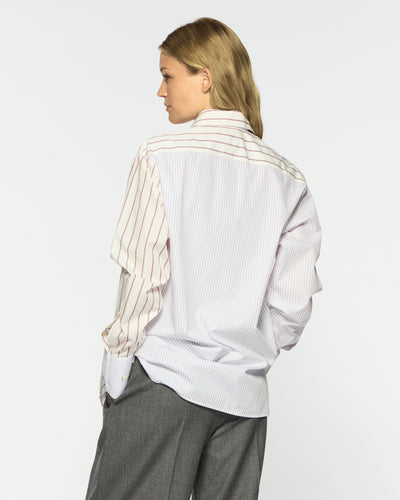Oversized Shirt - Burgundy Stripe SERENA BUTE