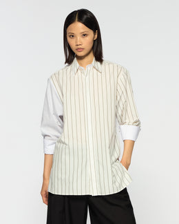 Oversized Shirt - Green Stripe