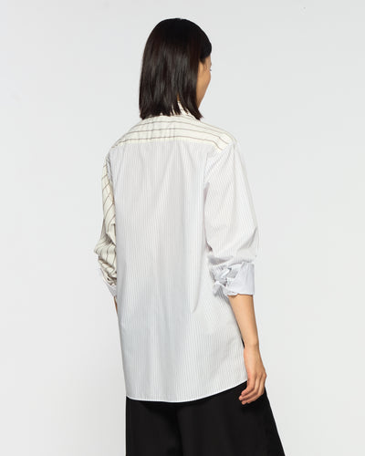 Oversized Shirt - Green Stripe SERENA BUTE