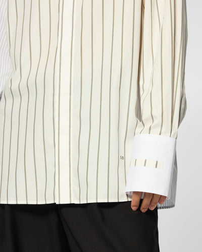 Oversized Shirt - Green Stripe SERENA BUTE