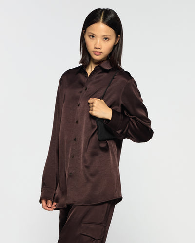 Cargo Shirt - Chocolate Brown SERENA BUTE