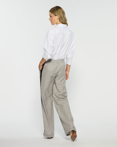 Serena Jogger - Light Grey Pinstripe Wool SERENA BUTE