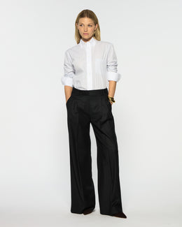 Serena Trouser - Dark Green Wool