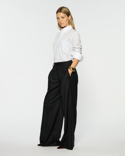 Serena Trouser - Dark Green Wool SERENA BUTE