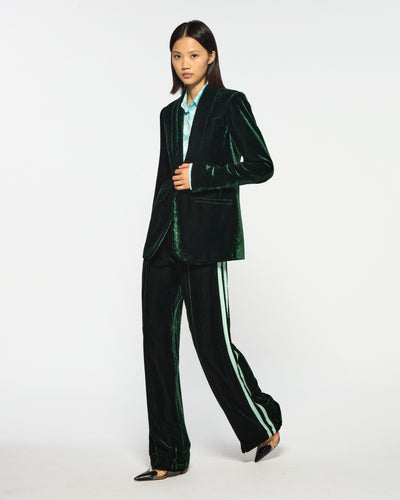 Velvet Blazer - Dark Green SERENA BUTE