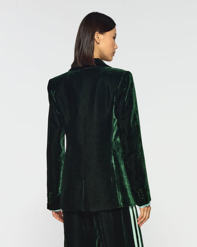 Velvet Blazer - Dark Green SERENA BUTE