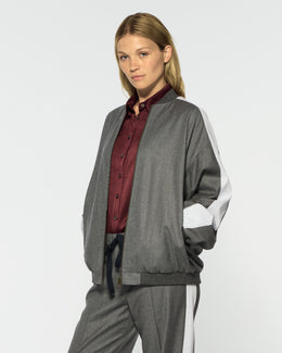 Bomber Jacket - Dark Grey Wool