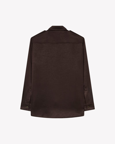 Cargo Shirt - Chocolate Brown SERENA BUTE