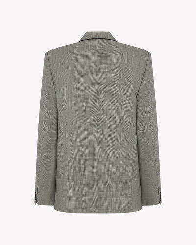 Double Breasted Blazer - Prince of Wales Check SERENA BUTE