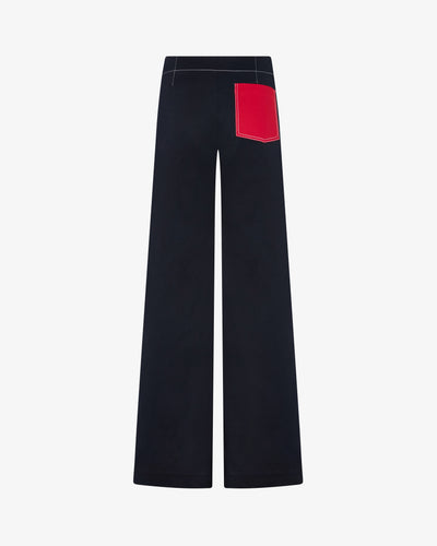 Flare Trouser with Contrast Pockets - Dark Navy SERENA BUTE