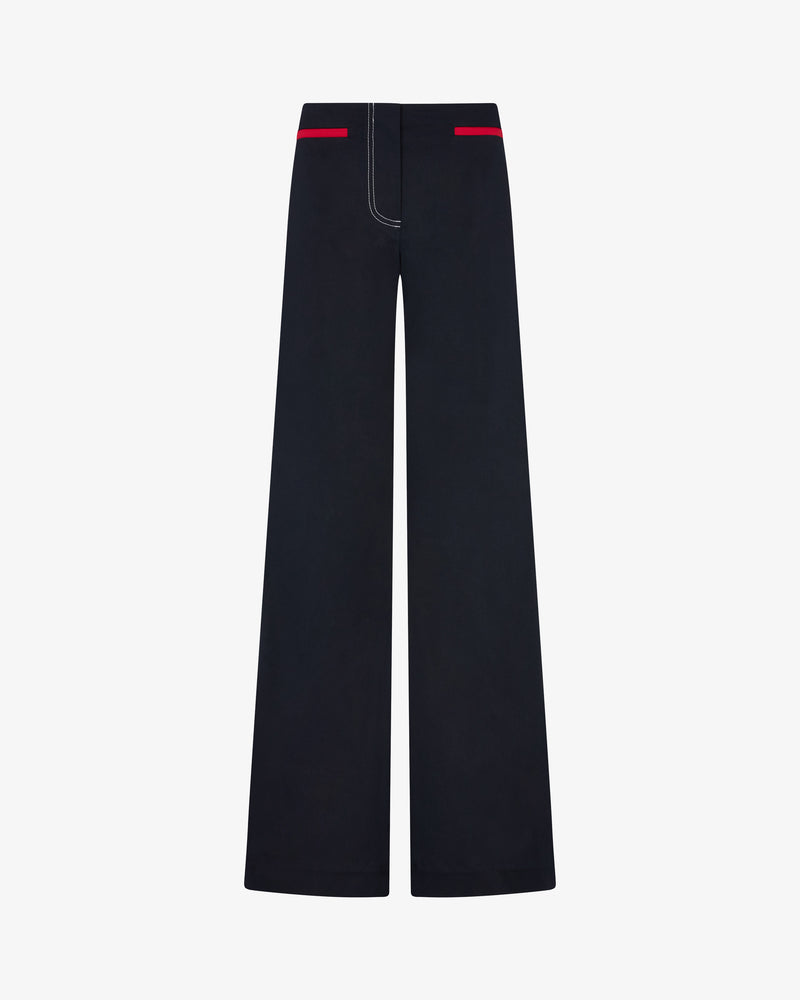 Flare Trouser with Contrast Pockets - Dark Navy picture #2