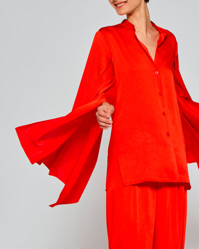 Kimono Sleeve Shirt - Bright Red SERENA BUTE