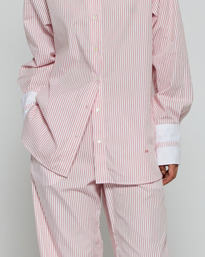 Striped Oversized Shirt '25 - Red/White SERENA BUTE
