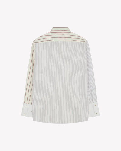 Oversized Shirt - Burgundy Stripe SERENA BUTE