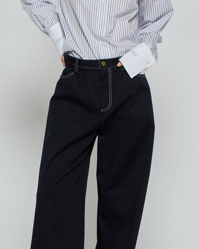 Paper Bag Jean - Dark Navy SERENA BUTE