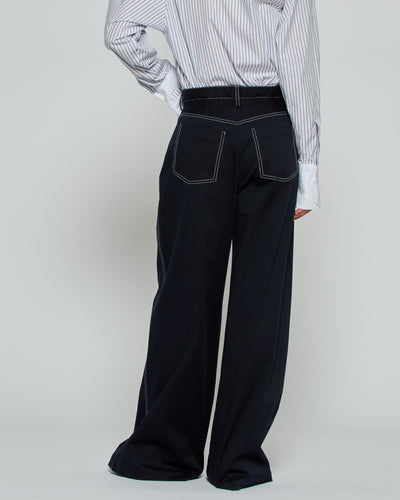 Paper Bag Jean - Dark Navy SERENA BUTE