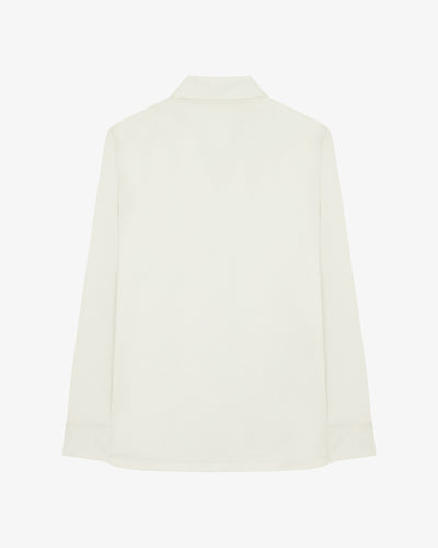 Satin Revere Collar Shirt - Ivory SERENA BUTE