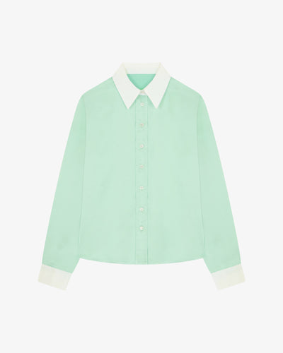 Satin Serena Shirt - Mint SERENA BUTE