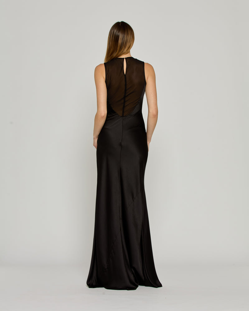 Georgette Evening Dress - Black picture #3