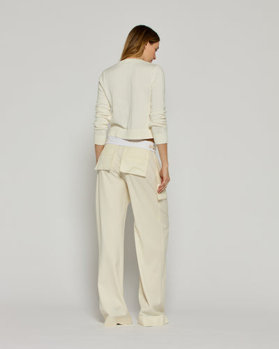 Inside Out Trouser - Ivory SERENA BUTE