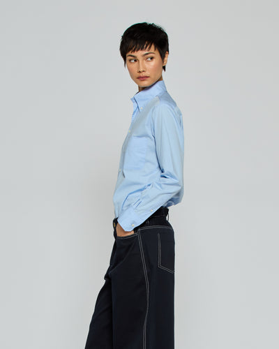 Johnny Fitted Shirt - Pale Blue SERENA BUTE