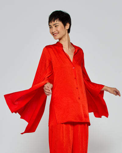 Kimono Sleeve Shirt - Bright Red SERENA BUTE