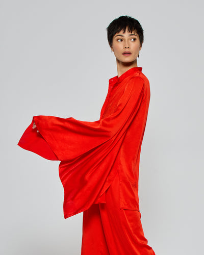 Kimono Sleeve Shirt - Bright Red SERENA BUTE