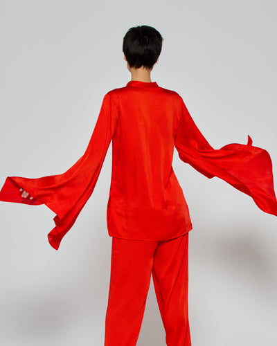 Kimono Sleeve Shirt - Bright Red SERENA BUTE