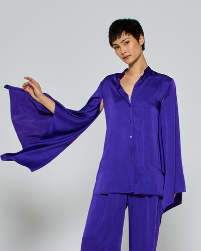 Kimono Sleeve Shirt - Violet Blue SERENA BUTE
