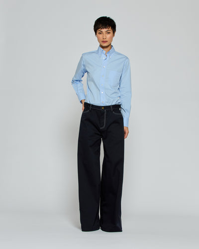 Paper Bag Jean - Dark Navy SERENA BUTE