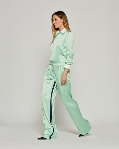 Satin Boyfriend Trouser '25 - Mint SERENA BUTE