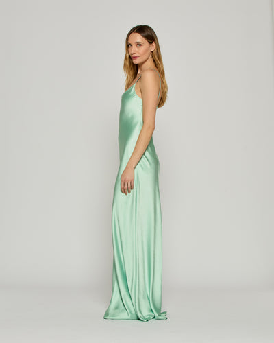 Satin Slip Dress '25 - Mint SERENA BUTE