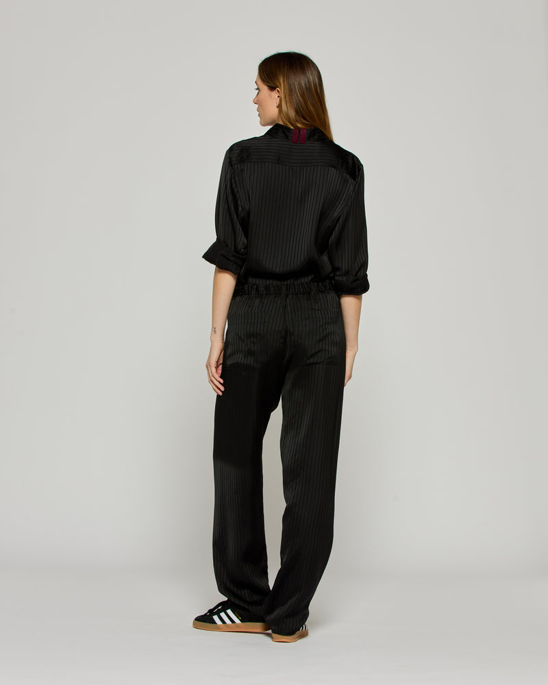 Satin Stripe Utility Jogger - Black picture #4
