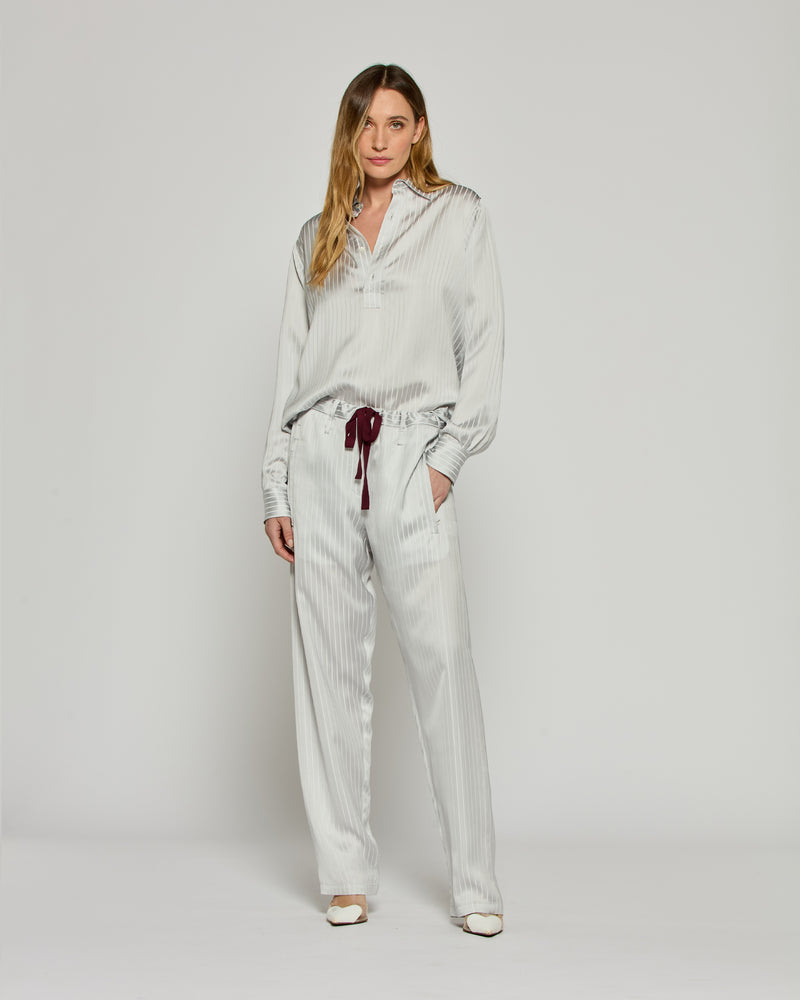 Satin Stripe Utility Jogger - Silver picture #1