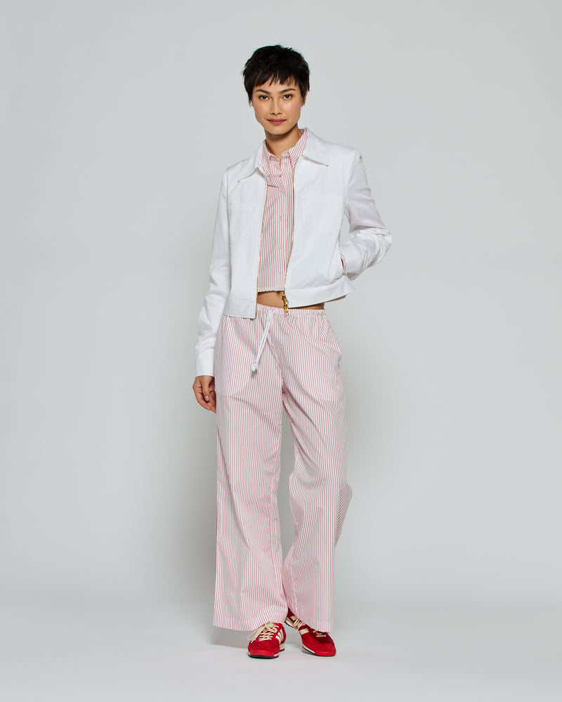 Striped Cropped Jogger - Red/White picture #1