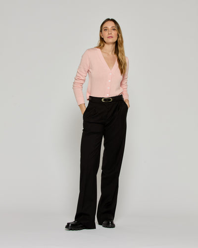 Wool Pleated Trouser - Black SERENA BUTE