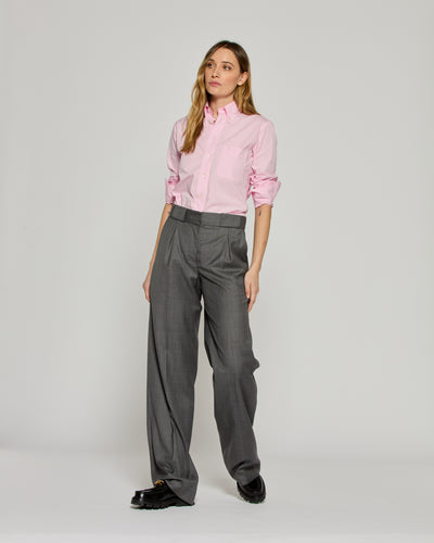 Wool Pleated Trouser - Dark Grey SERENA BUTE
