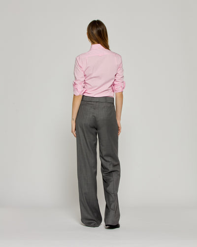 Wool Pleated Trouser - Dark Grey SERENA BUTE