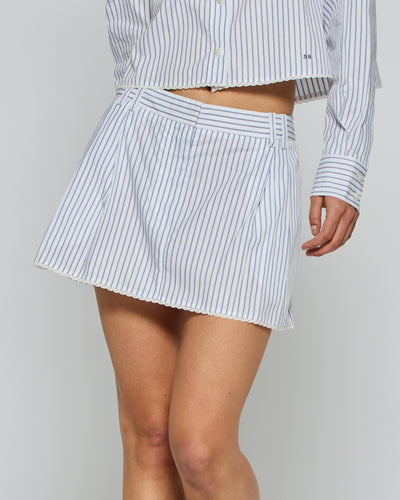 Striped Serena Mini Skirt - Navy/White SERENA BUTE
