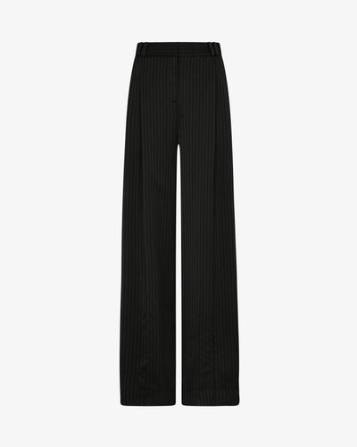 Satin Stripe Serena Trouser - Black SERENA BUTE