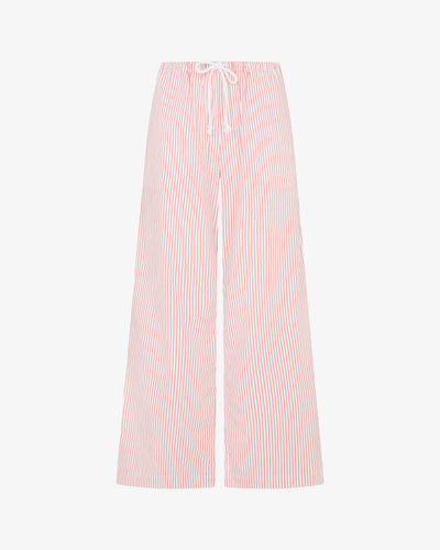 Striped Cropped Jogger - Red/White SERENA BUTE