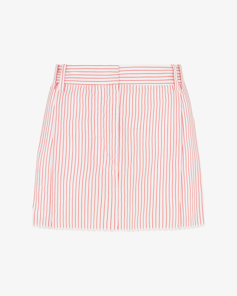 Striped Serena Mini Skirt - Red/White picture #2