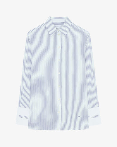 Striped Oversized Shirt '25 - Navy/White SERENA BUTE