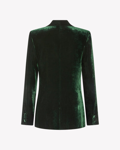 Velvet Blazer - Dark Green SERENA BUTE