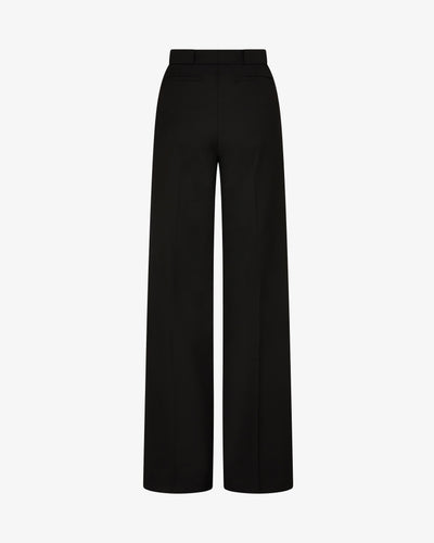 Wool Pleated Trouser - Black SERENA BUTE