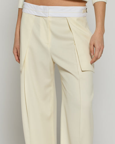 Inside Out Trouser - Ivory SERENA BUTE