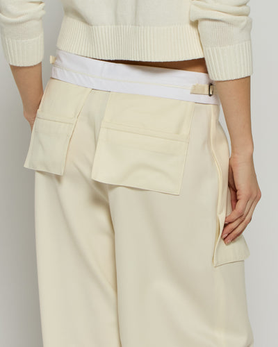 Inside Out Trouser - Ivory SERENA BUTE