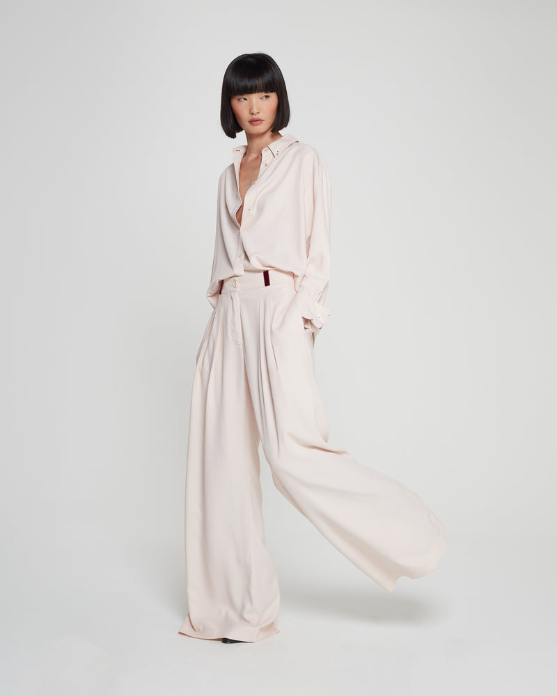 Relaxed Wide Leg Trouser - Pale Pink picture #3
