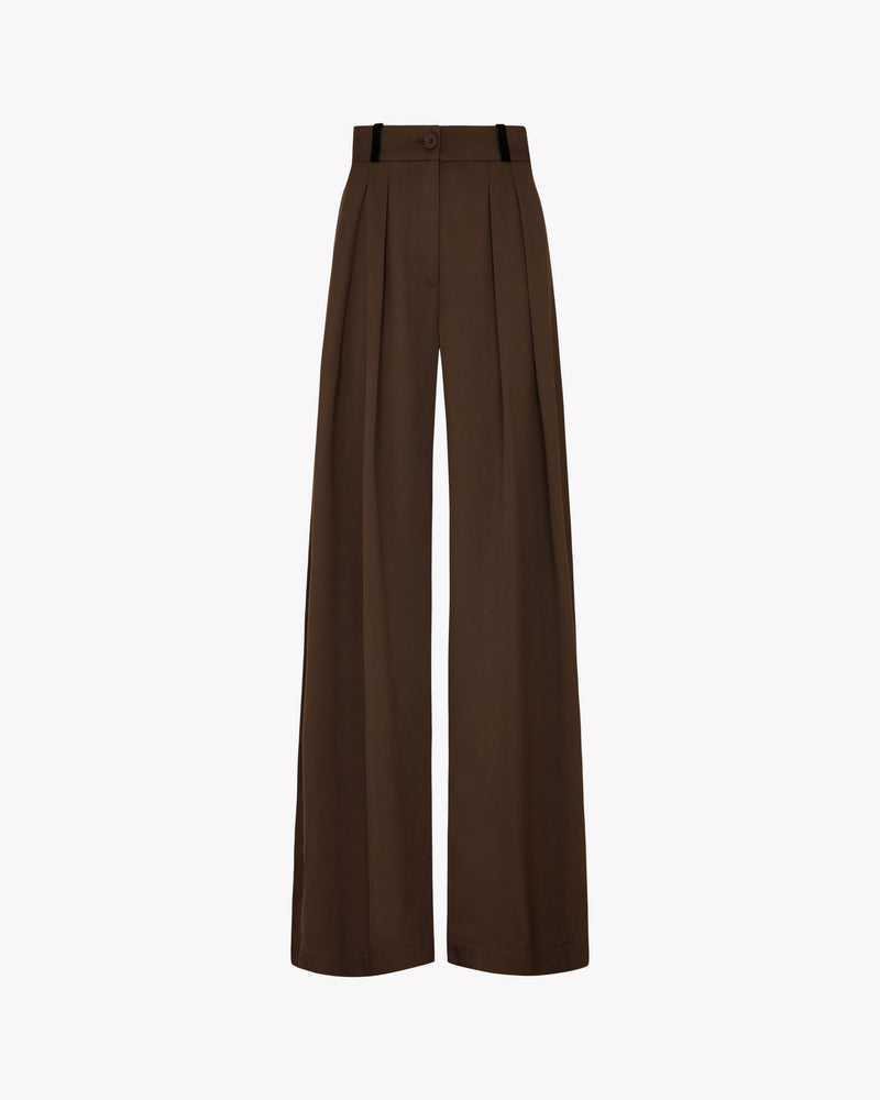 Relaxed Wide Leg Trouser - Brown picture #2