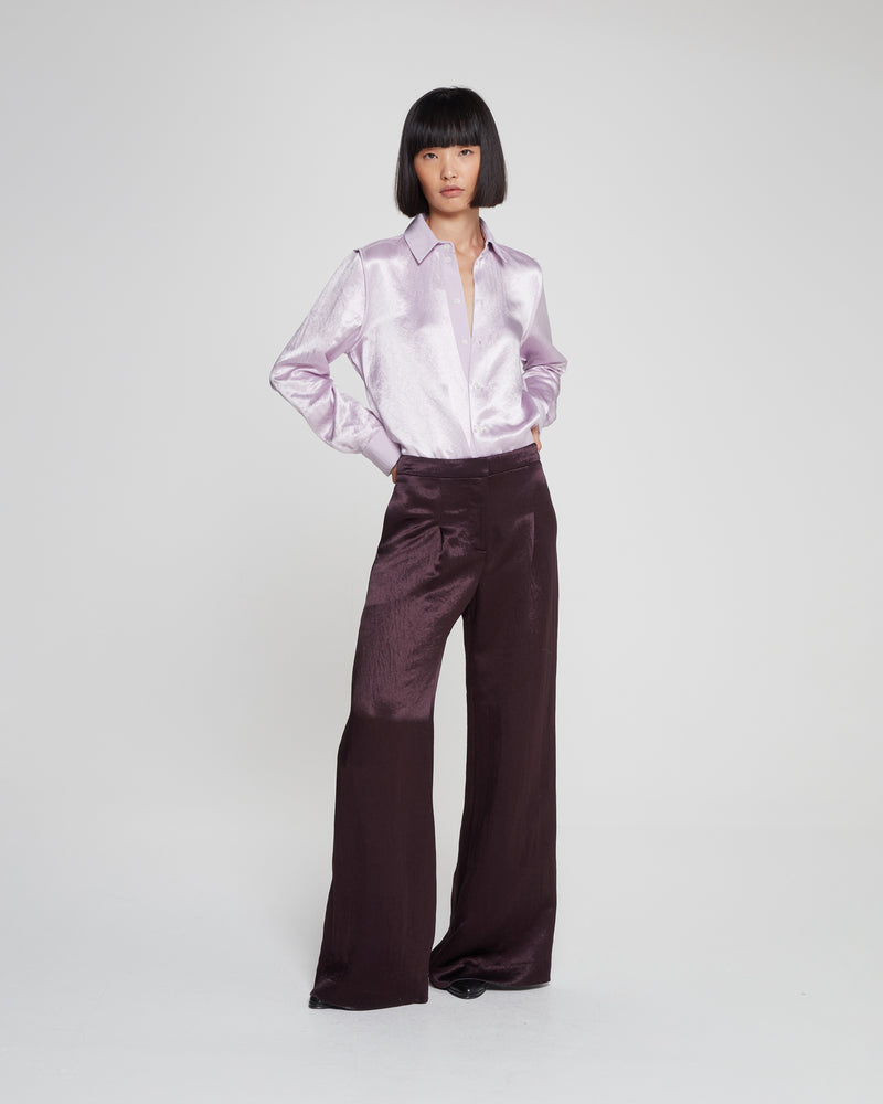 Satin Evening Trouser - Maroon picture #1